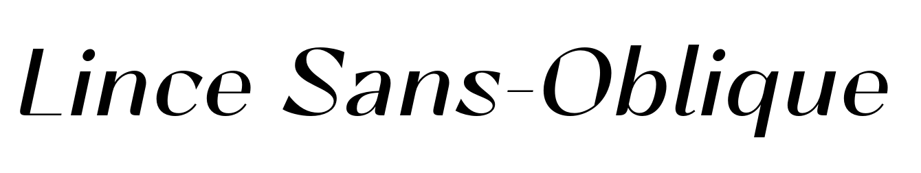 Lince Sans-Oblique